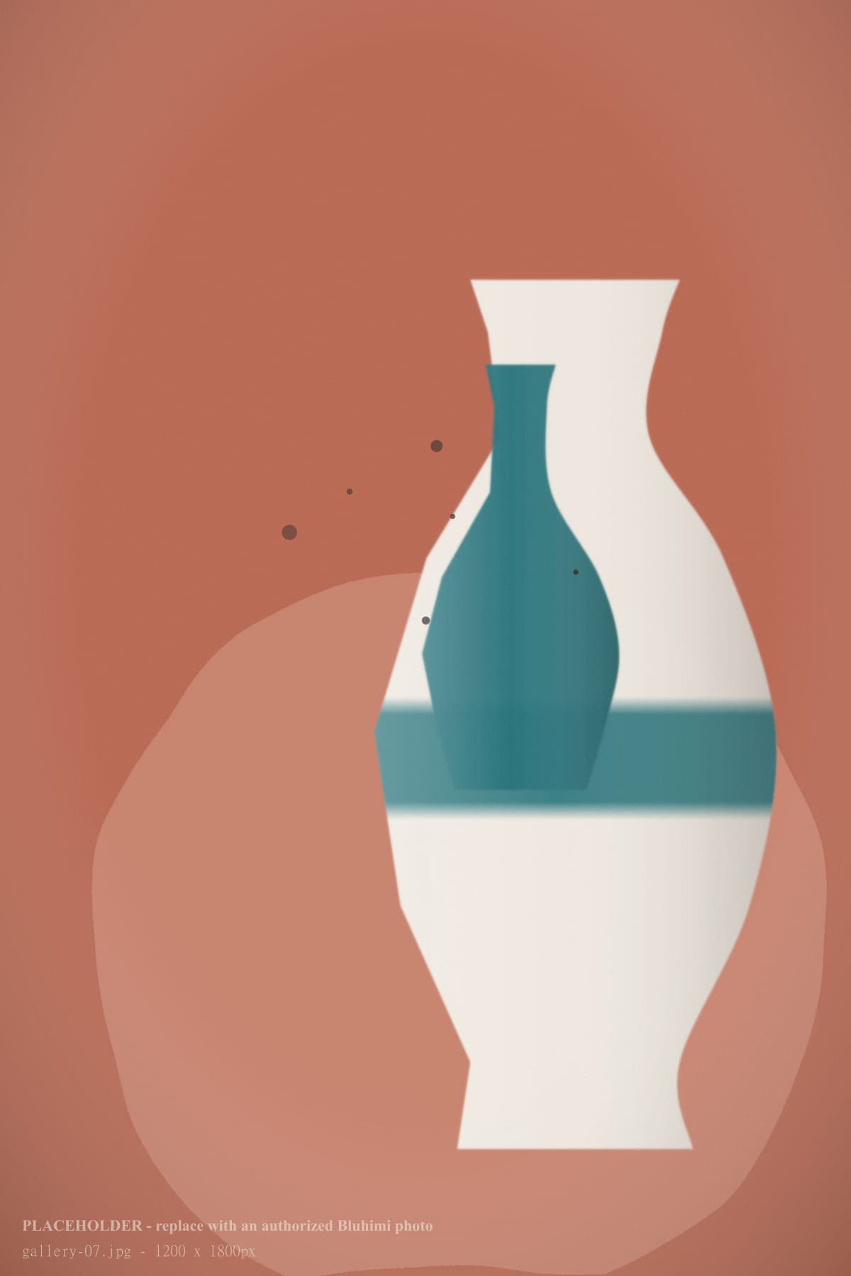 Tall ceramic vase in dark clay